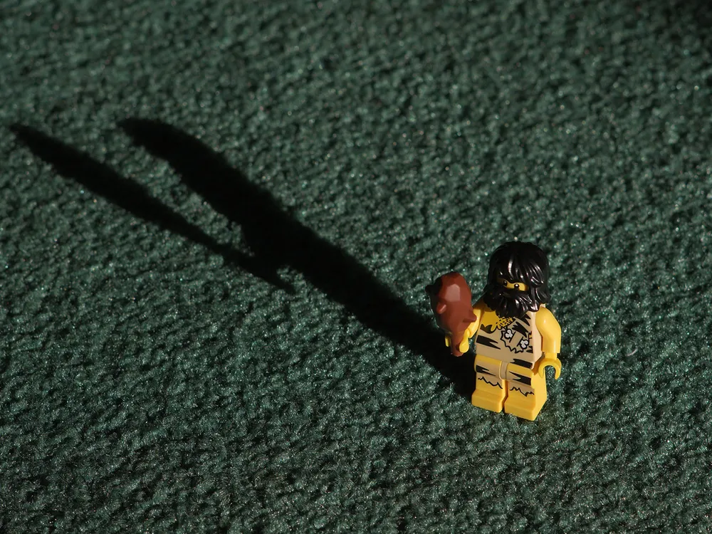 Lego Man Holding a Club