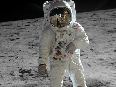 Edwin “Buzz” Aldrin on the moon