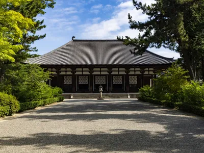 The Toshodaiji Temple, an eighth-century Buddhist site in Nara, Japan