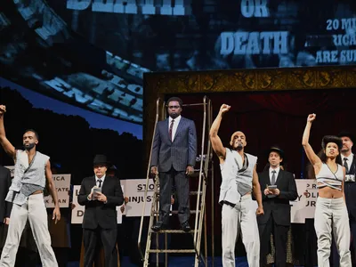 Will Liverman performs during the dress rehearsal of X: The Life and Times of Malcolm X at the Metropolitan Opera, which runs through December 2