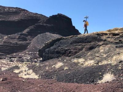 Reseachers tested out the backpack dubbed KNaCK in a volcanic field in New Mexico, and are hoping the tech can support astronaunts on future lunar missions.