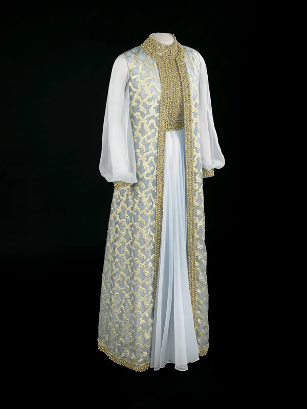 The sleeveless, gold-embroided coat Rosalynn wore to the 1977 inaugural balls