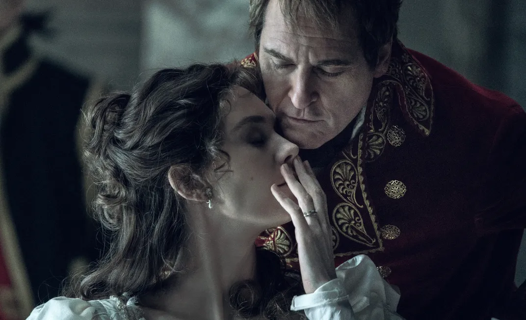 Vanessa Kirby as Joséphine and Joaquin Phoenix as Napoleon in Ridley Scott's Napoleon​​​​​​​
