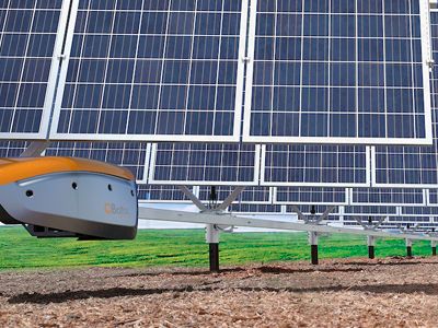 QBotix robots adjust solar panels for maximum sun exposure—making solar power cheaper and more efficient.