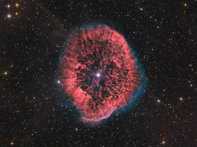 RCW58, a Wolf-Rayet bubble nebula, is made of ejected material from the star WR 40, which shines at the center of the image.